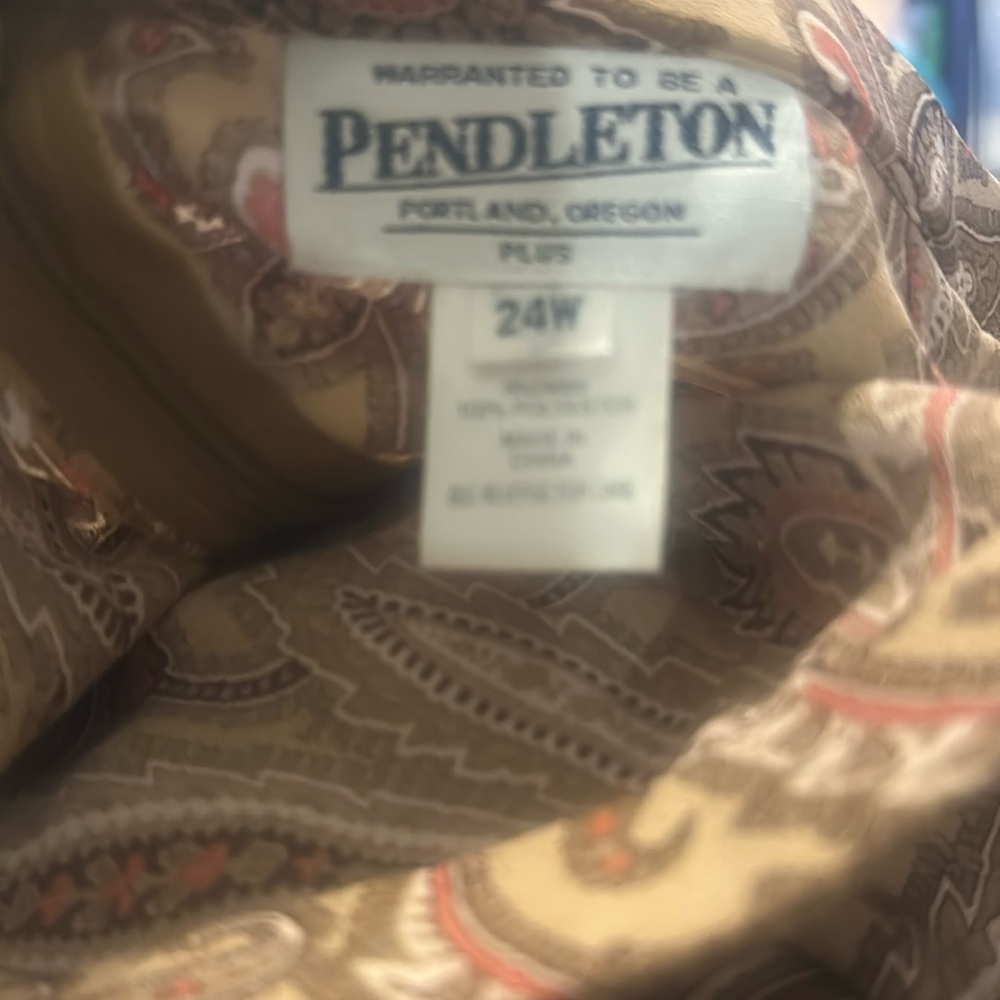 Pendleton Plus Size Paisley Polyester Midi Skirt … - image 2